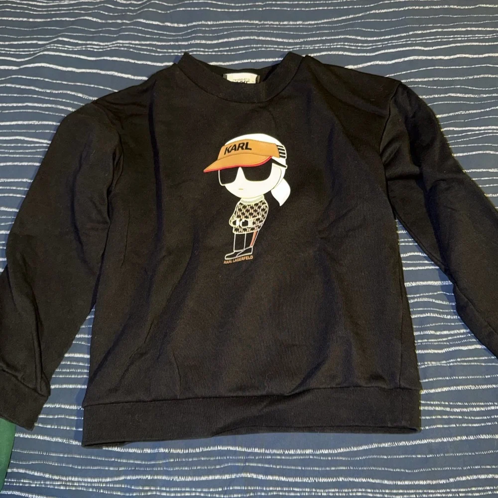 Karl Lagerfeld Black Kids Sweatshirt with Graphic